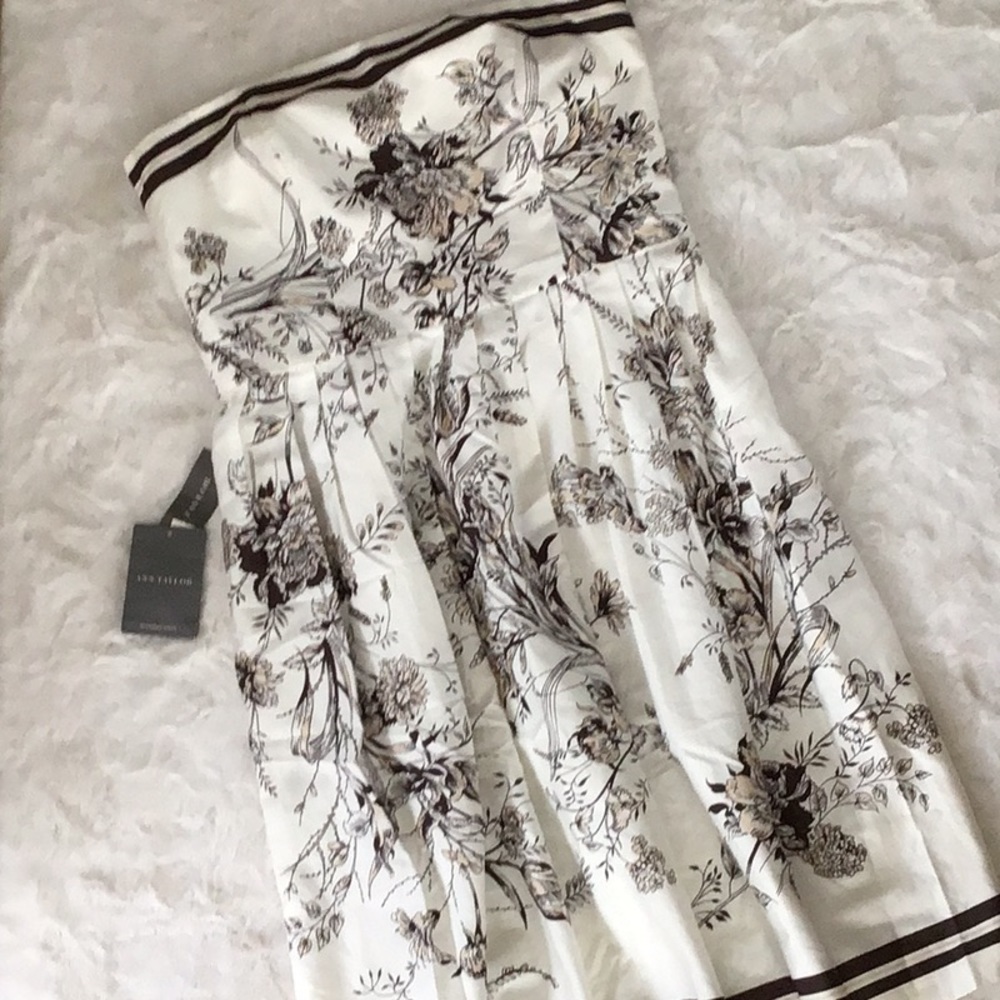 Ann Taylor Strapless Print Dress, Size 14